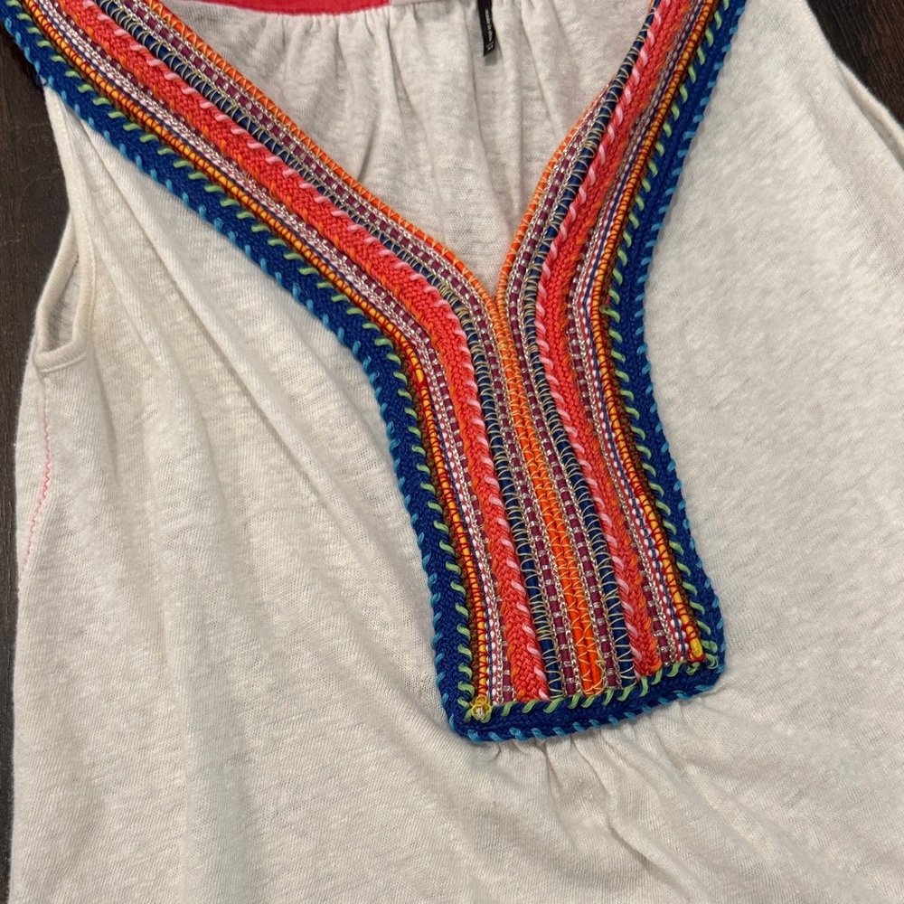 Anthroplogy Akami & Kim
Vibrant Multicolor Embroidered Tank Top nwot size xs - Picture 2 of 8